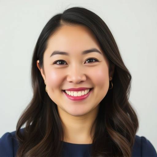 Headshot of Sarah Chen, Head of Content at SoundVerse, with a warm and inviting smile.