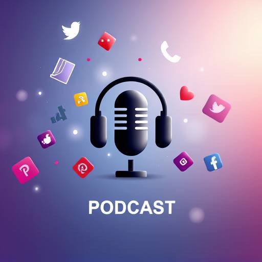Image depicting social media icons, showing the power of promotion in podcasting.